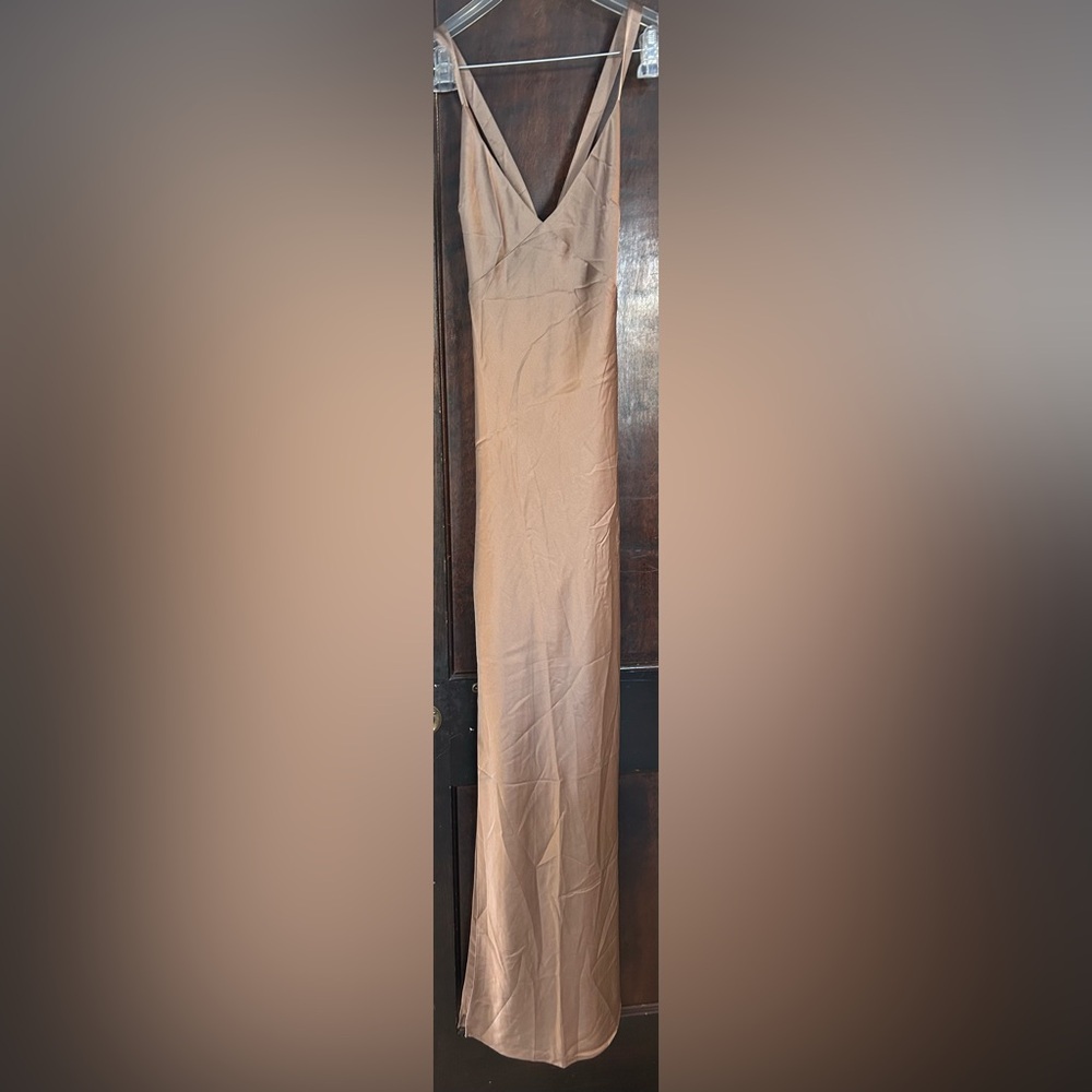 Show Meā Your MuMu Anderson dune Maxi Dress XS,M - Picture 3 of 3